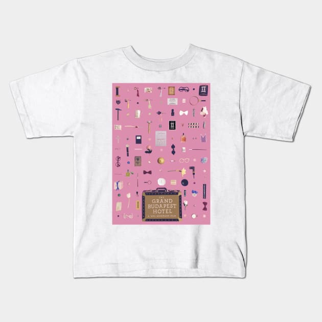 Grand Budapest Hotel Kids T-Shirt by JordanBoltonDesign